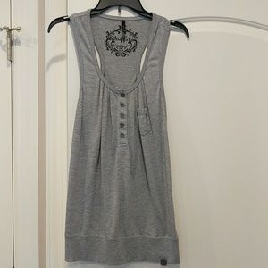 Buffalo David Bitton gray flowy tank top